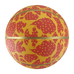 Colorful size 7 rubber basketball with custom logo