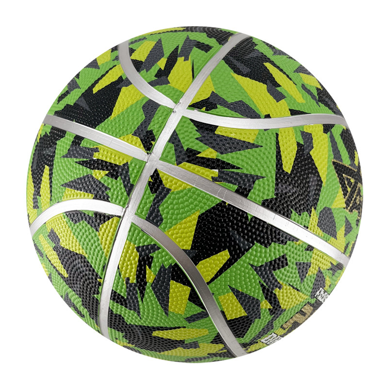 Colorful rubber size 7 basketball