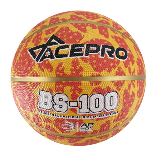 Colorful size 7 rubber basketball with custom logo