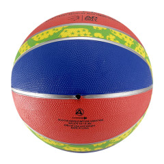 Colorful size 7 rubber basketball 