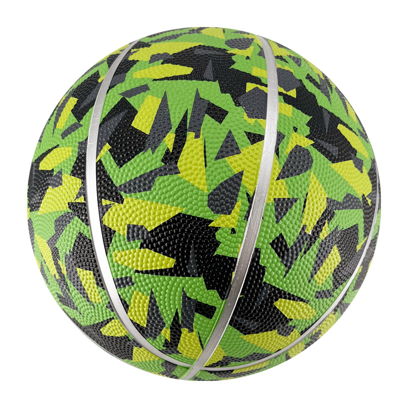 Colorful rubber size 7 basketball