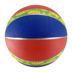 Colorful size 7 rubber basketball 