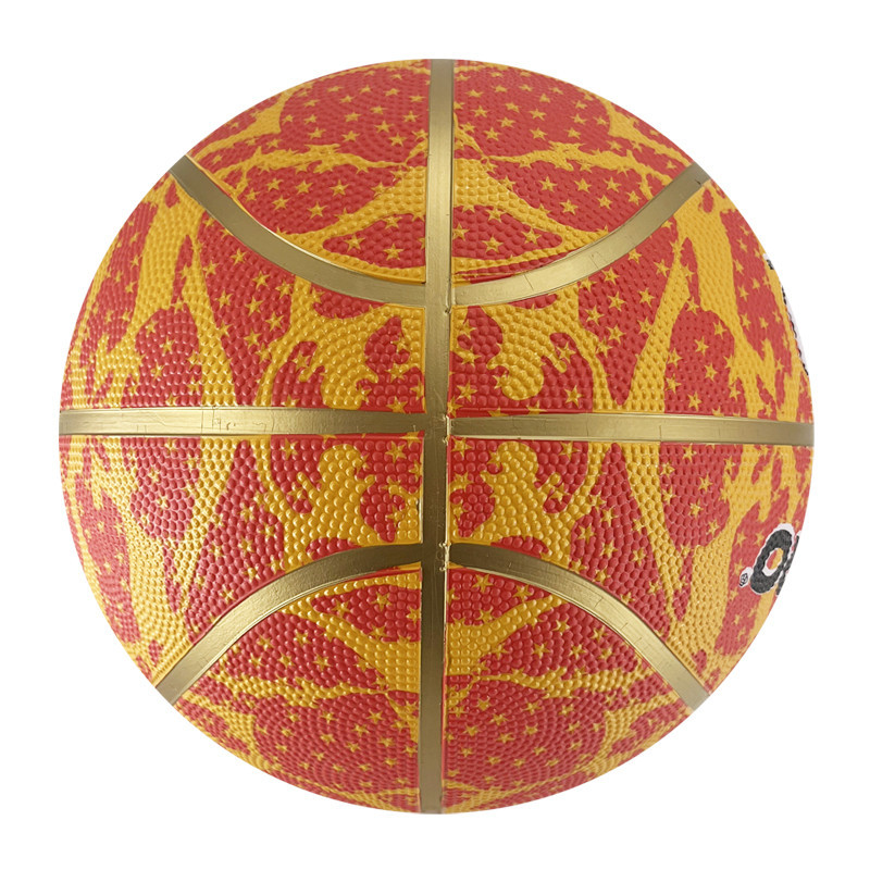 Colorful size 7 rubber basketball with custom logo