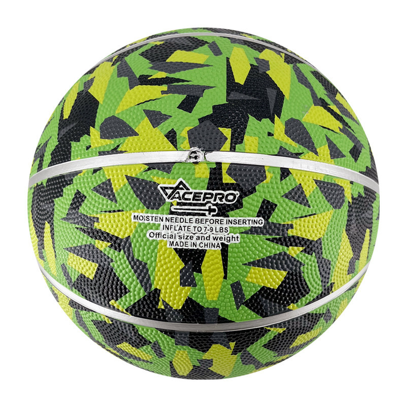 Colorful rubber size 7 basketball