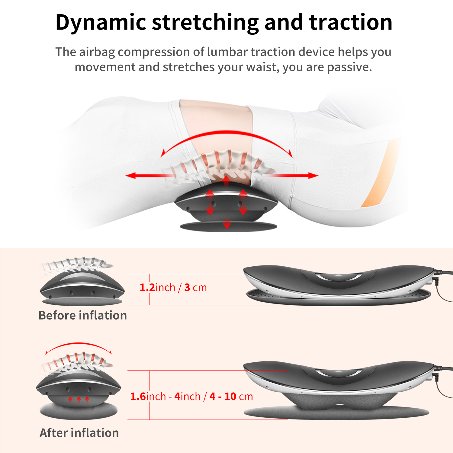 Electric Lumbar Traction Device with Vibration & Heat Function