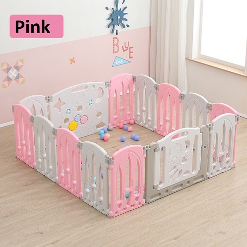 Baby Playpen 12 or 14 Panel Foldable Activity Center Safety Playard with Free Installation, Indoor Play