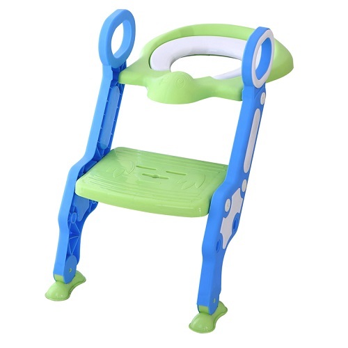 Baby Potty Training Toilet Seat with Non-Slip Step Stool Ladder Sturdy and Non-Slip Wide Steps