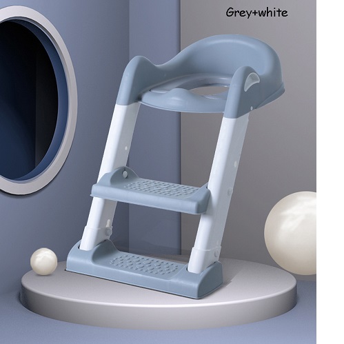 Baby Potty Training Toilet Seat with Non-Slip Step Stool Ladder Sturdy and Non-Slip Wide Steps