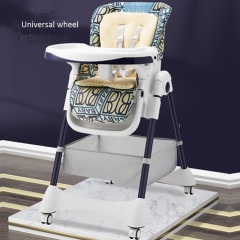 Baby High chair can Reclining, Foldable with Ajustable Height for 6 Month to 3 Years old Toddle