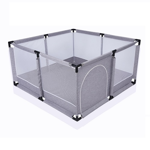 Baby Playpen Large Activity Playpen with Breathable Mesh Suitable for Baby Toddlers ,8-Sided Washable Playpen (Grey)