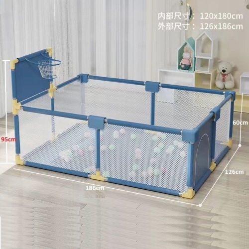 Large Playpen for Baby and Toddlers with Basketball Net, Rings, Play Pens for baby