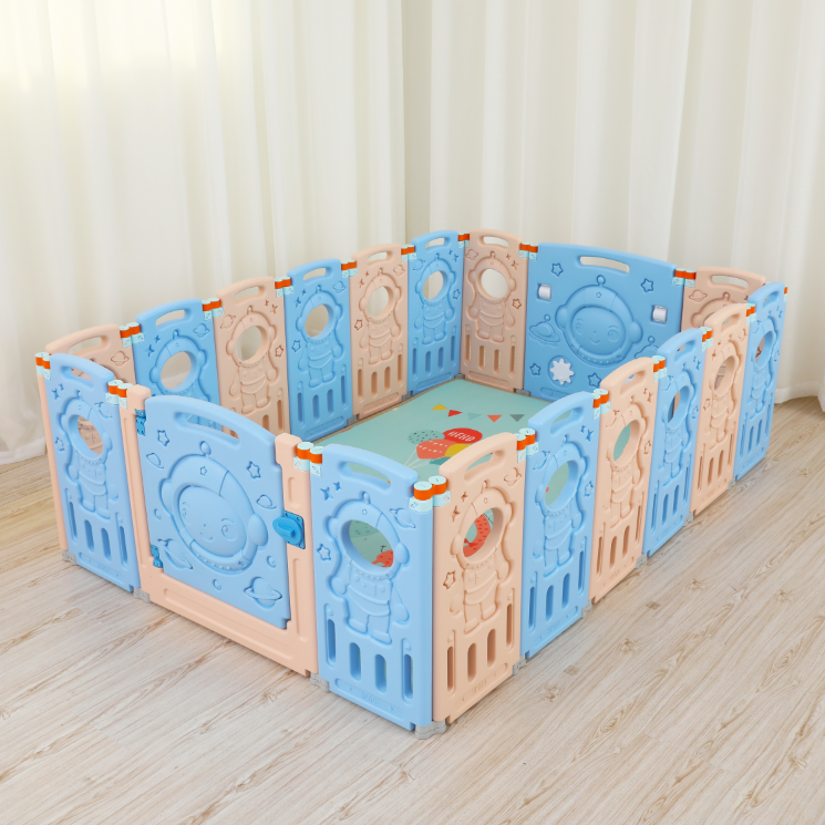 High quality colorful foldable and unfoldable Baby Playpen Activity Center Safety Play yard with Free Installation
