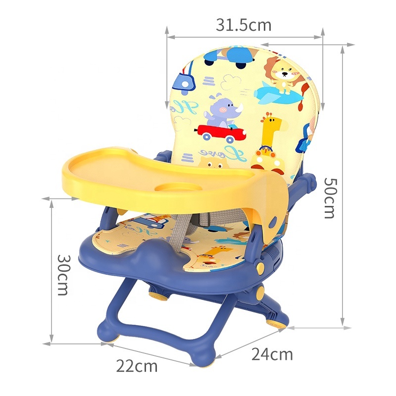 Booster Seat Dining Chair for Children 6 Months to 6 Years, Portable and Adjustable Baby High Chair