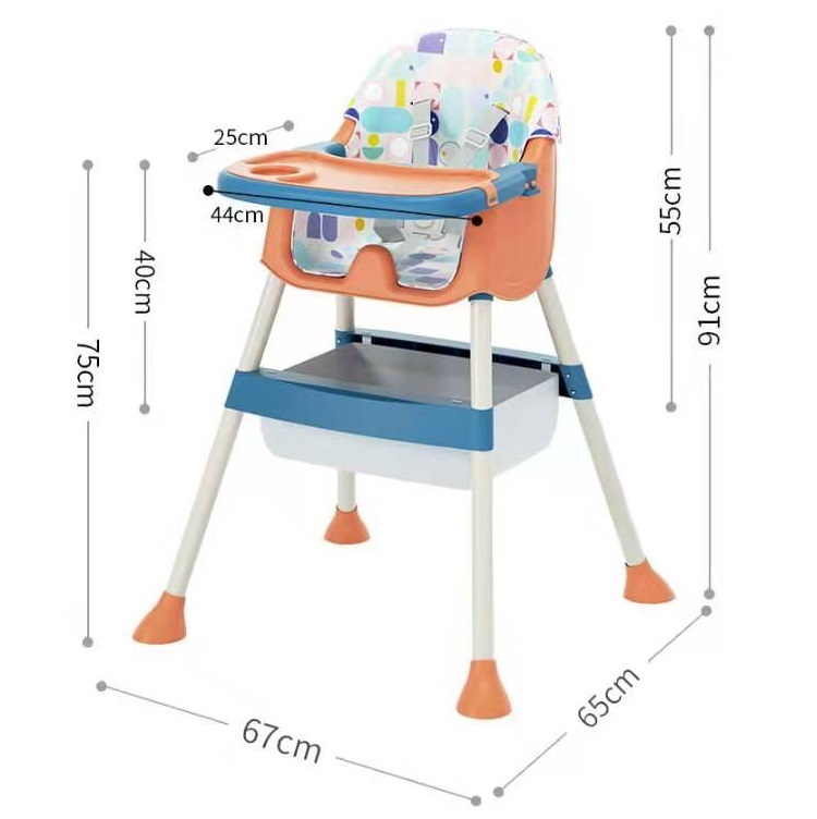 baby dining chair portable 2 in 1 folding high chair baby feeding indoor kids eating seat with bag
