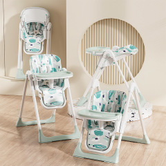 Baby Dining Chair Booster Seat Multifunctional Foldable Portable Feeding High chair With Wheels