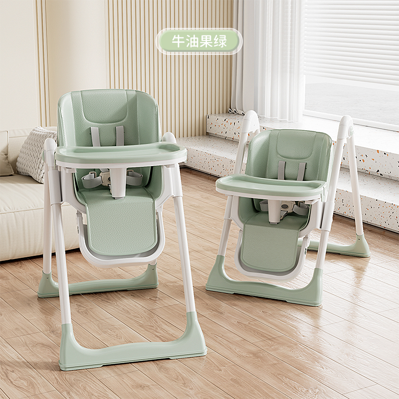 Baby Dining Chair Booster Seat Multifunctional Foldable Portable Feeding High chair With Wheels