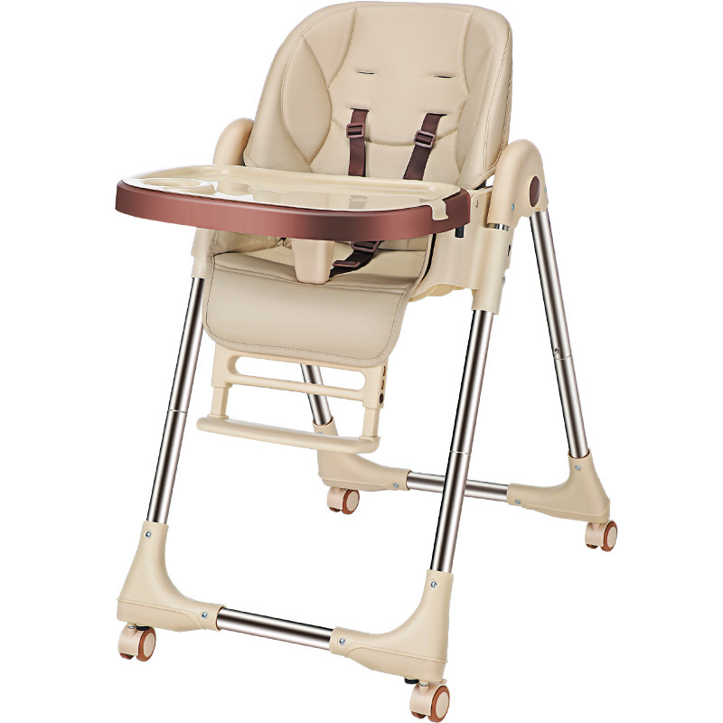 Maanit Foldable High Chair, Feeding Chair with Food Tray, Foot