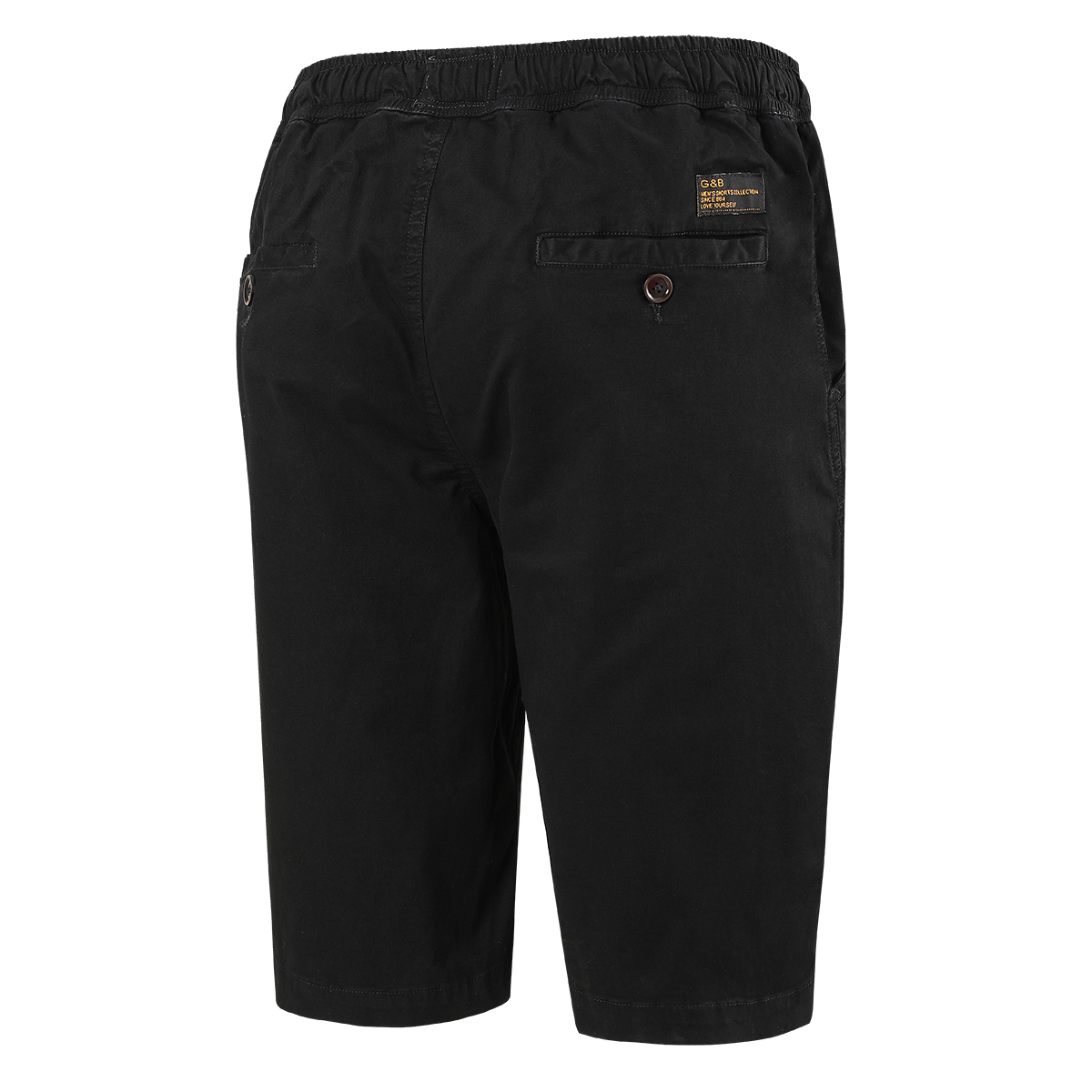GorgeousBen Men's Quick Dry Cottom Black Chino Shorts