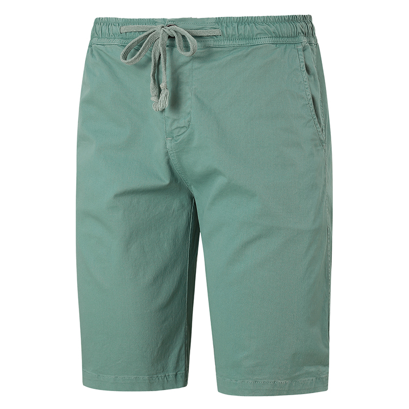 GorgeousBen Men's Streetwear Green Chino Shorts with SBS zipper