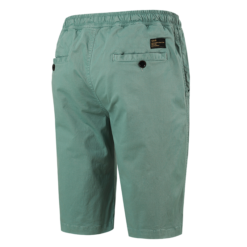 GorgeousBen Men's Streetwear Green Chino Shorts with SBS zipper