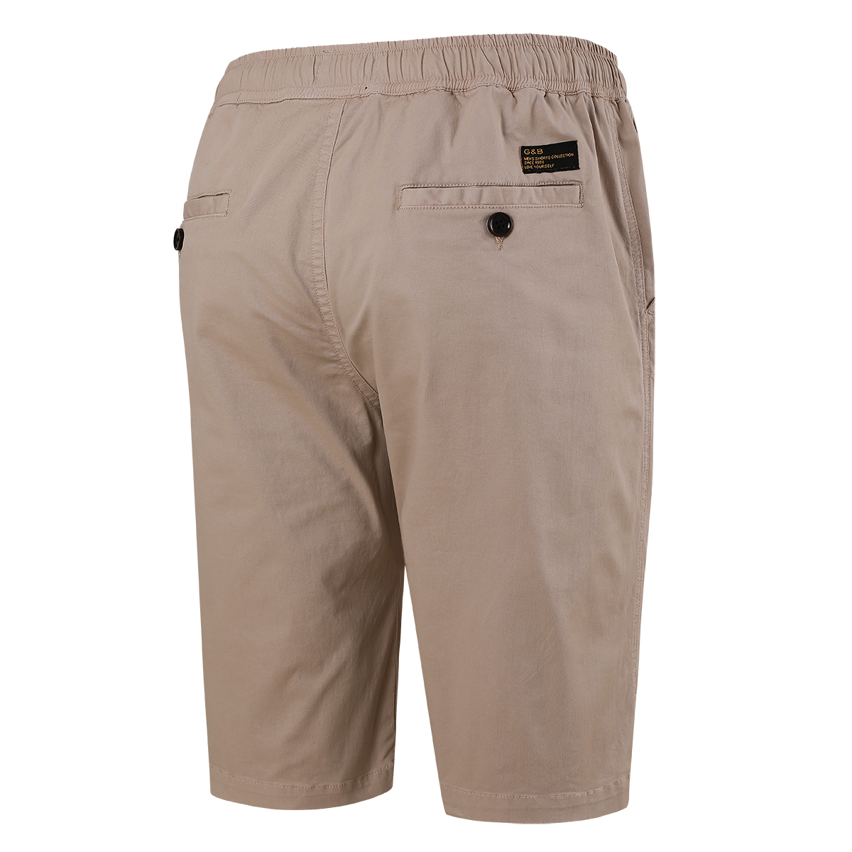 GorgeousBen Men's Casual Bright Soft Cream Chino Shorts