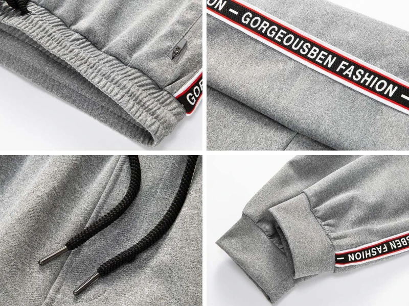 GorgeousBen Men's Zipper Pull Up and Jogger Sets & tracksuits with SBS zipper
