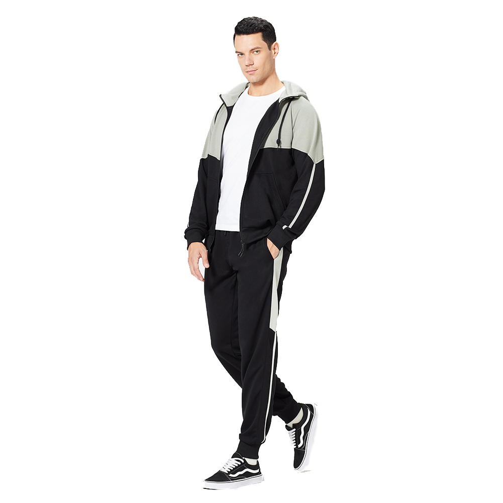 GorgeousBen Men's Blue White Colored Hoodies Sets