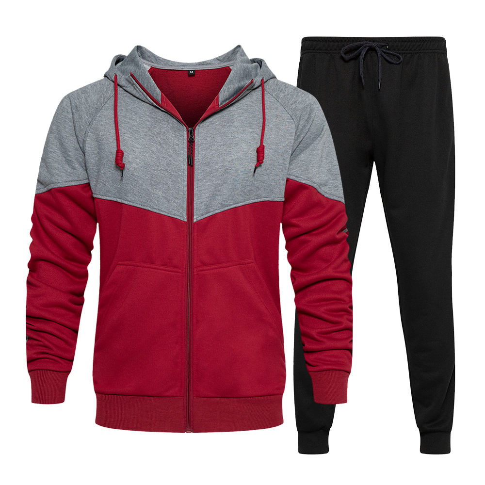 GorgeousBen Men's Blue White Colored Hoodies Sets