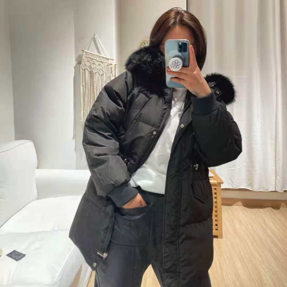 Women Thick Parka Jacket Faux Fur Hooded