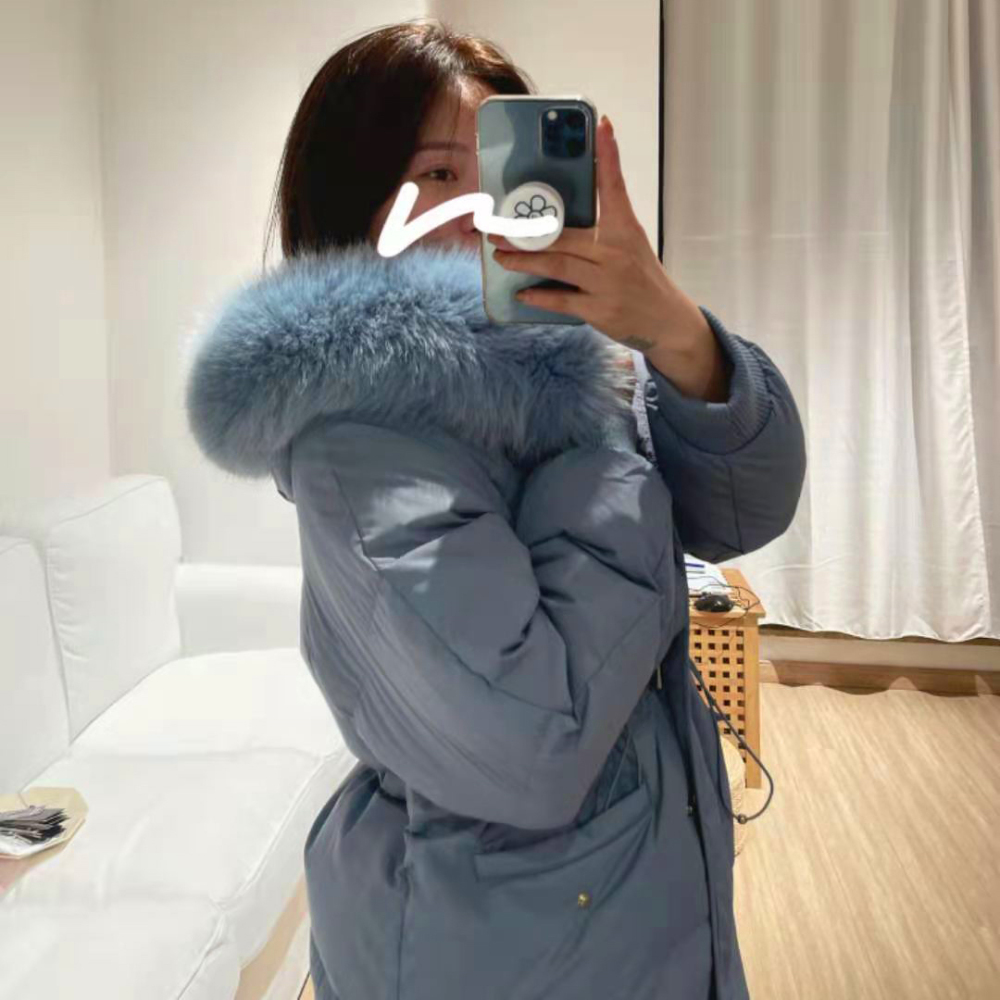 Women Thick Parka Jacket Faux Fur Hooded