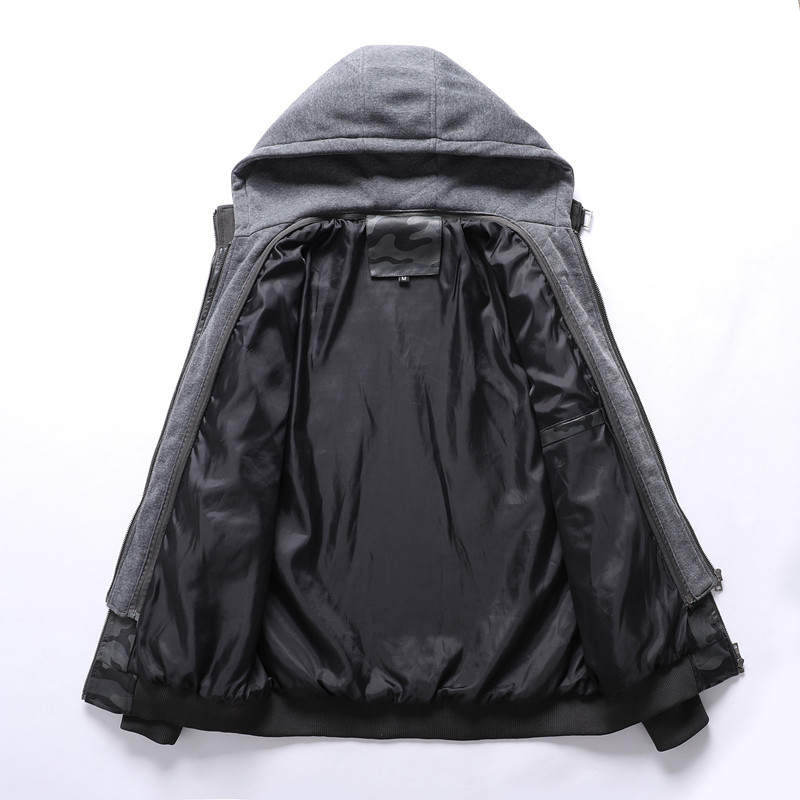 GorgeousBen Men′s Printing Leather PU Jacket with hooded BN2907P