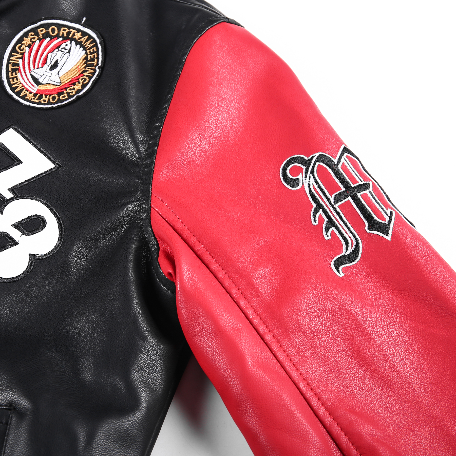 GorgeousbBen Men′s Leather PU Motorcycle Baseball Leather Jacket BN202