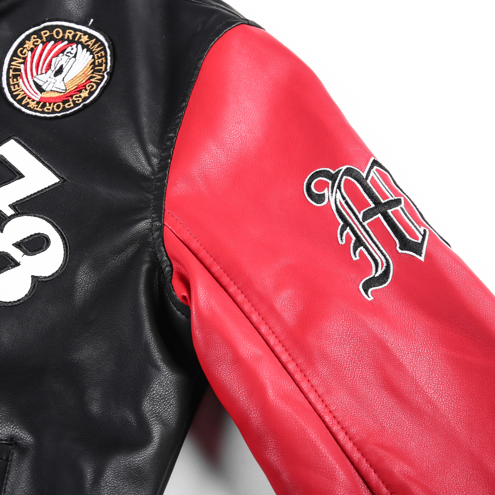 GorgeousbBen Men′s Leather PU Motorcycle Baseball Leather Jacket BN202