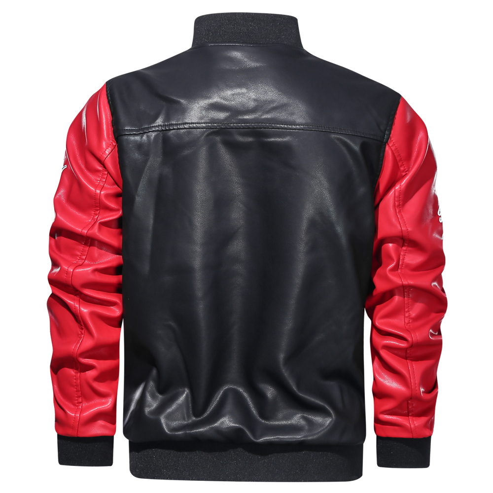GorgeousbBen Men′s Leather PU Motorcycle Baseball Leather Jacket BN202