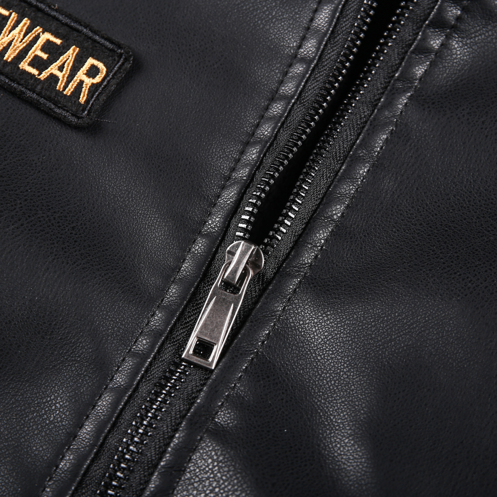 GorgeousbBen Men′s Leather PU Motorcycle Baseball Leather Jacket BN202