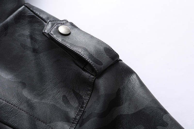 GorgeousBen Men′s Printing Leather PU Jacket with hooded BN2907P