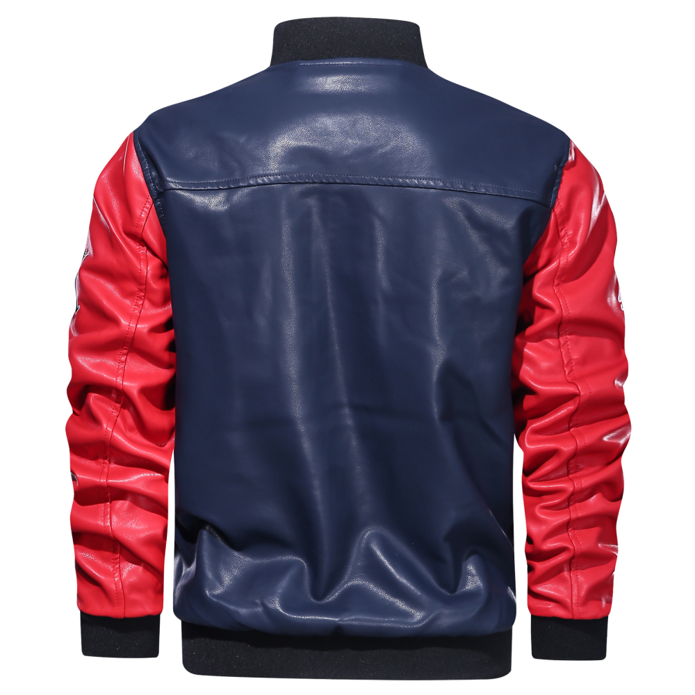 GorgeousbBen Men′s Leather PU Motorcycle Baseball Leather Jacket BN202