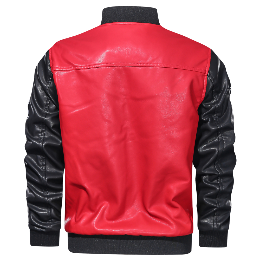 GorgeousbBen Men′s Leather PU Motorcycle Baseball Leather Jacket BN202