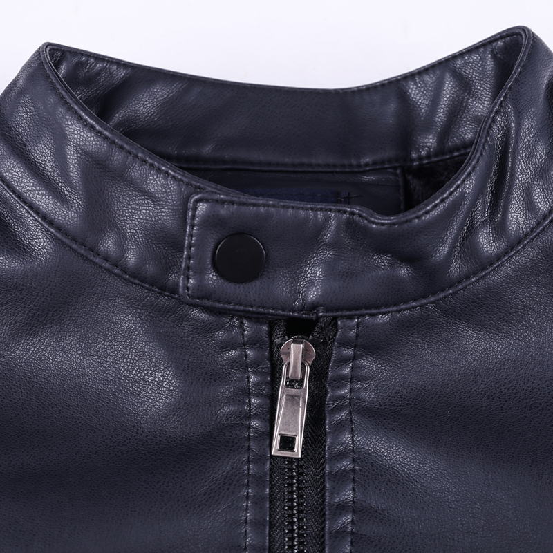 GrogeousBen PU Leather Plush Jackets for Men Winter Insulated Motorcycle Jackets BN9018