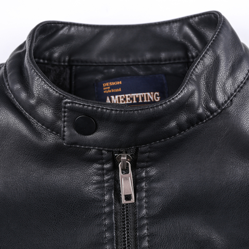 GorgeousBen PU Leather Plush Jackets for Men Winter Insulated Motorcycle Jackets BN9018