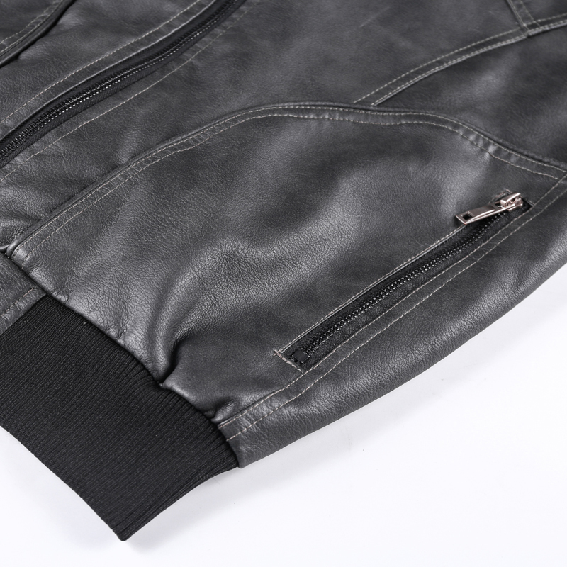 GorgeousBen Men's Winter Faux Leather Jackets Motorcycle Boomber with Hooded BN9020