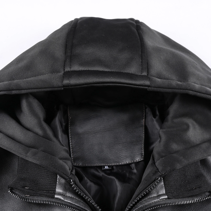 GorgeousBen Men's Winter Faux Leather Jackets Motorcycle Boomber with Hooded BN9020