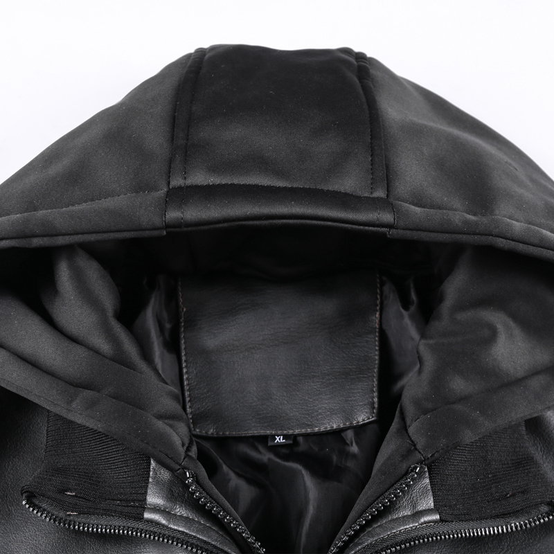 GorgeousBen Men's Winter Faux Leather Jackets Motorcycle Boomber with Hooded BN9020
