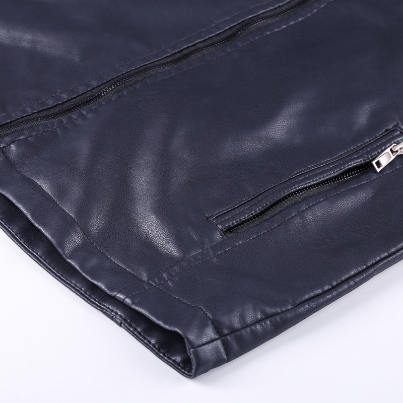 GrogeousBen PU Leather Plush Jackets for Men Winter Insulated Motorcycle Jackets BN9018