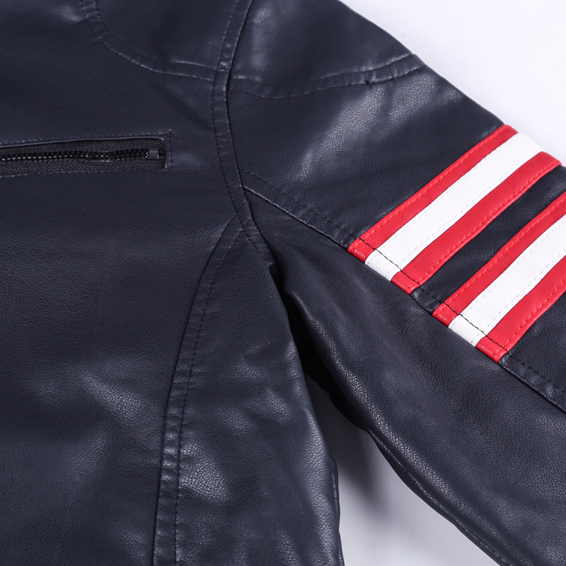 GrogeousBen PU Leather Plush Jackets for Men Winter Insulated Motorcycle Jackets BN9018