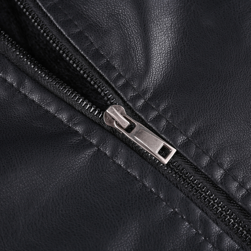 GrogeousBen PU Leather Plush Jackets for Men Winter Insulated Motorcycle Jackets BN9018