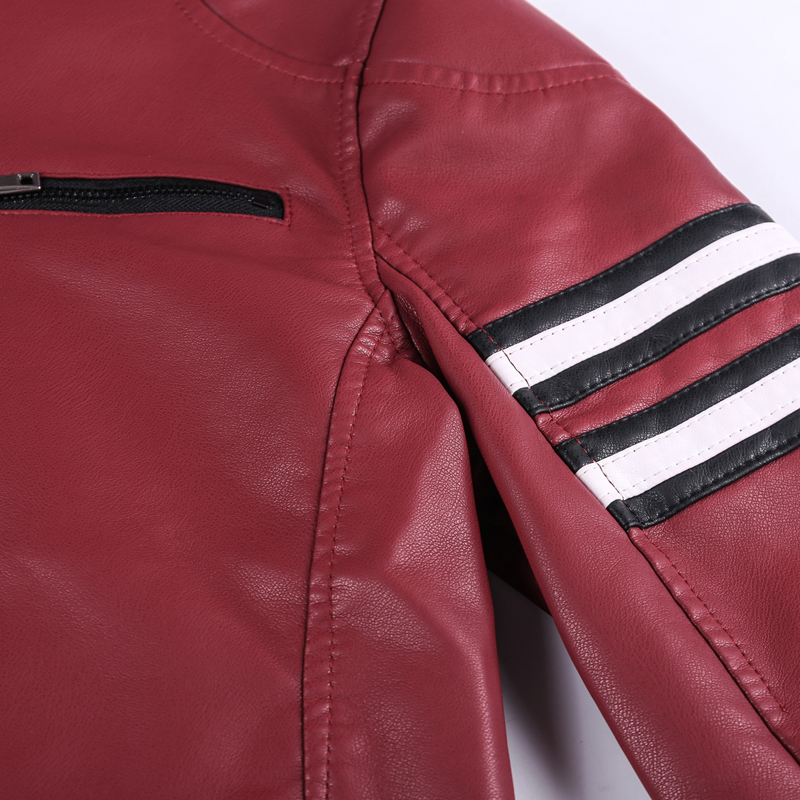 GrogeousBen PU Leather Plush Jackets for Men Winter Insulated Motorcycle Jackets BN9018