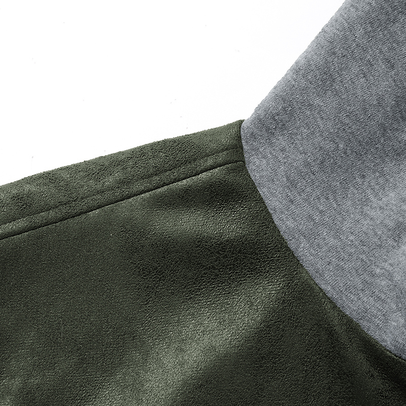 GorgeousBen Men's PU Leather Hooded Jackets Plush Boomber Windbreaker Fleece Jackets  BNJ921