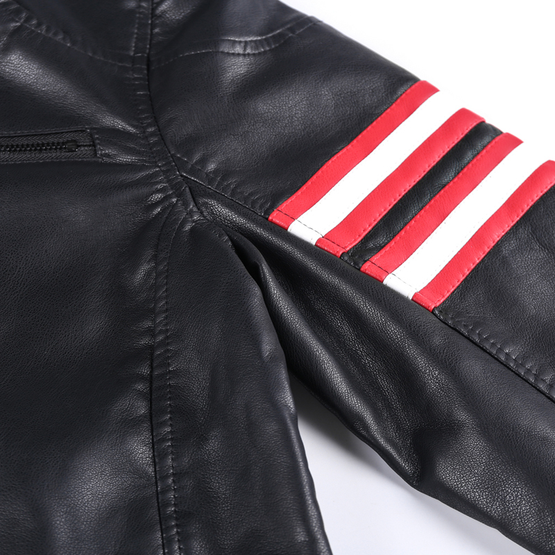 GrogeousBen PU Leather Plush Jackets for Men Winter Insulated Motorcycle Jackets BN9018