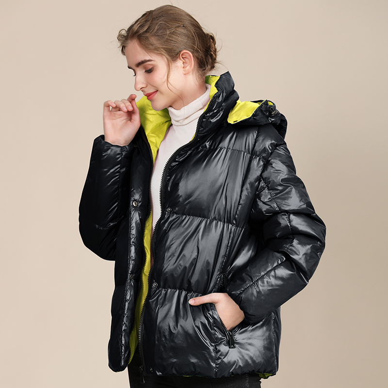 GrogeousBen Women's padding jacket Ladies Bubble Jacket Womens Long Coat Hooded Quilted Padded coat China manufactre YBM2210  YYOZ8805